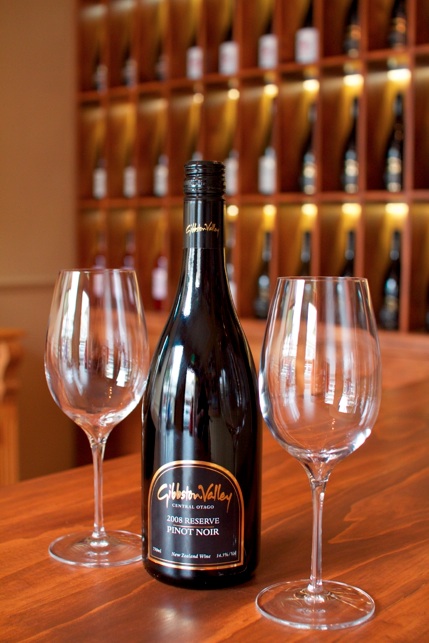 A warm wood interior makes a pleasant environment in which to taste wine at the new 'A Tasting of Gibbston Valley Winery' store in Arrowtown